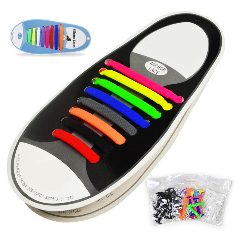 Elastic Silicone Shoelaces 16pcs/Lot