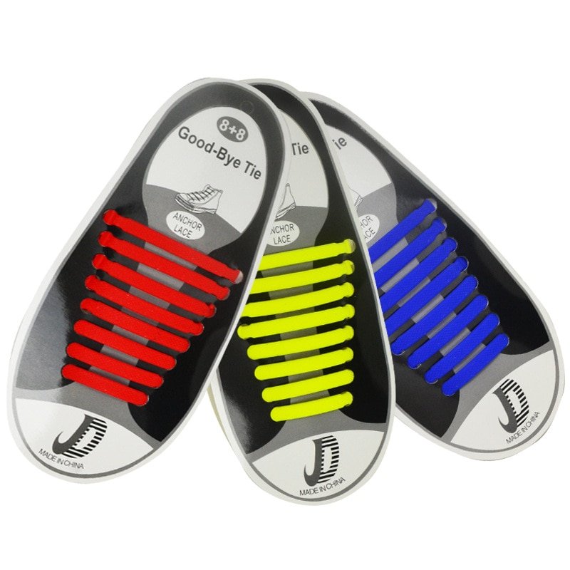 Elastic Silicone Shoelaces 16pcs/Lot